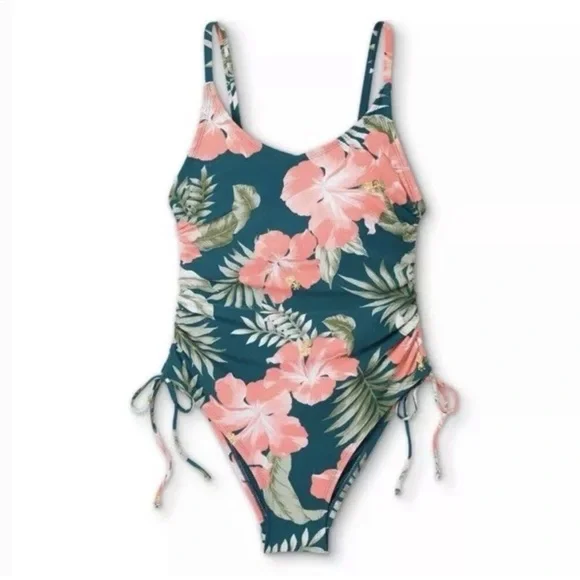 NWOT Kona Sol one Piece Tropical Print Swimsuit - Picture 3 of 12